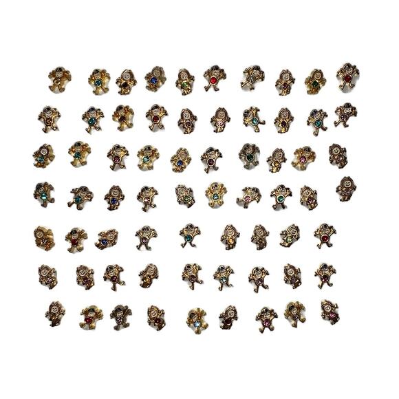 Lot 60+ Floating Locket Jewelry Charms 7mm Boy Girl Daughter Son Birthstones - Picture 1 of 5